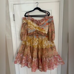 Zimmerman Postcard Pleated Fan Bodice Top and Pleated Skirt